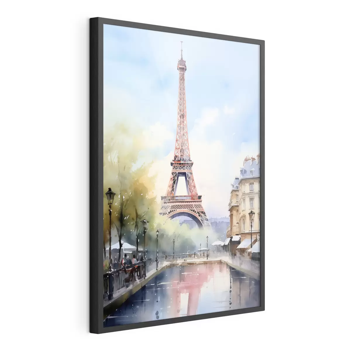 Poster Vue de Paris en style aquarelle f42192