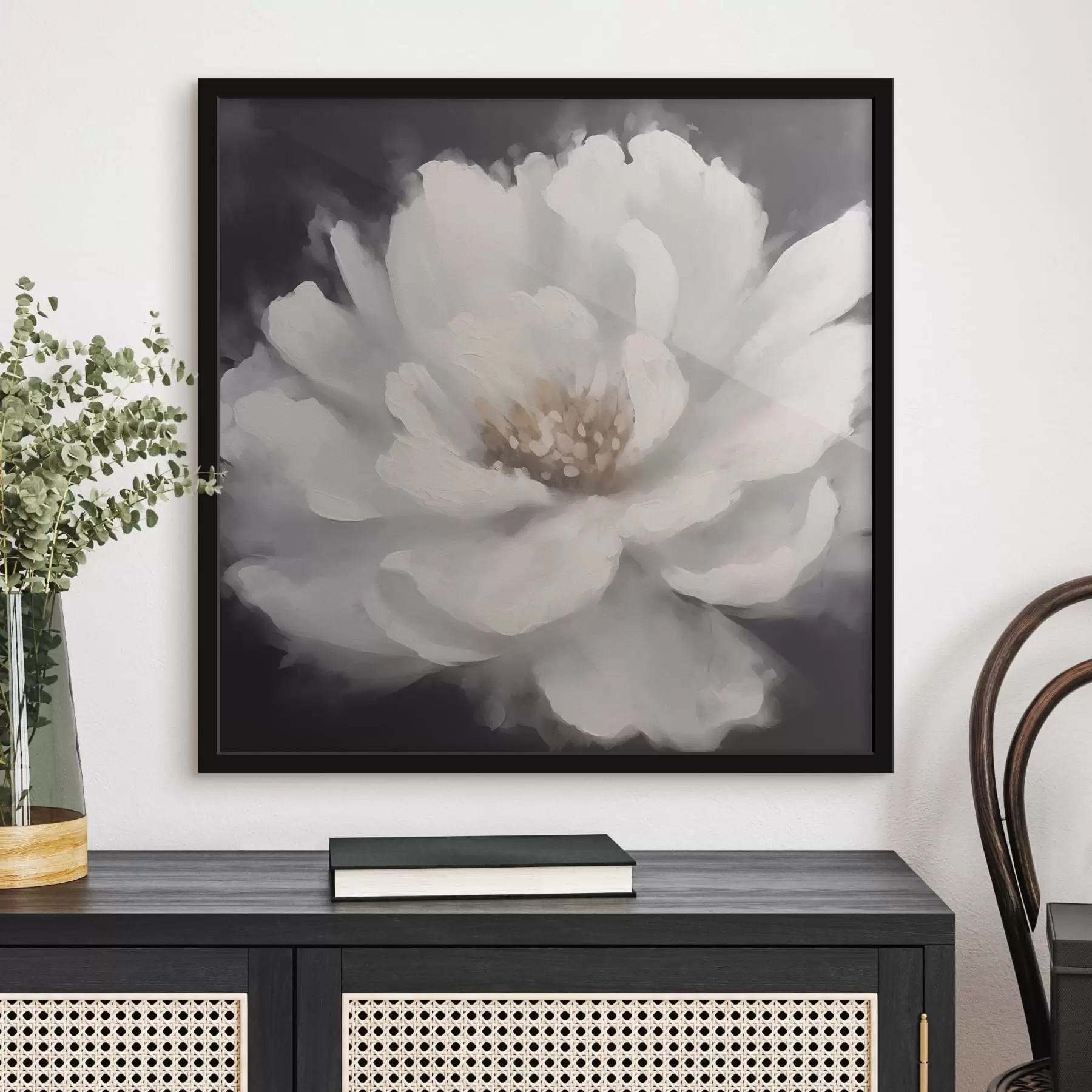 Papier peint Pivoine blanche f42338