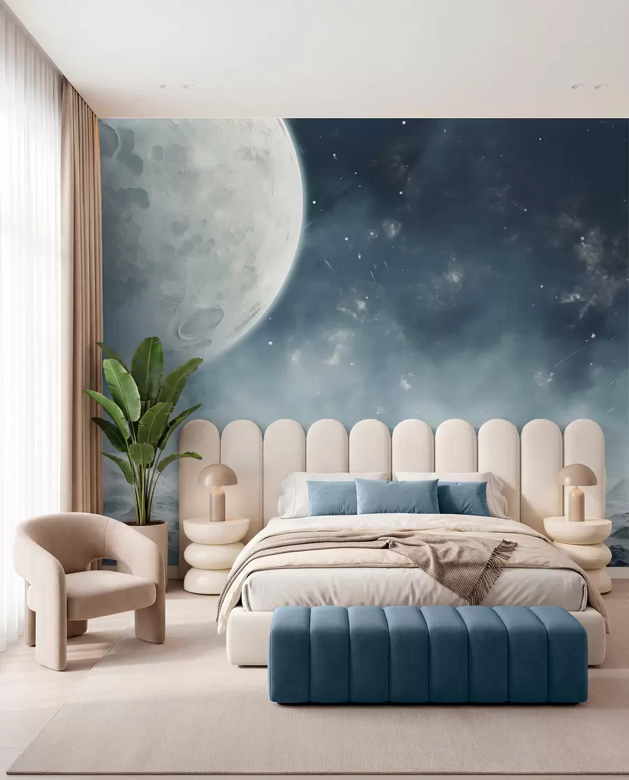 Papier peint Paysage lunaire abstrait w02797