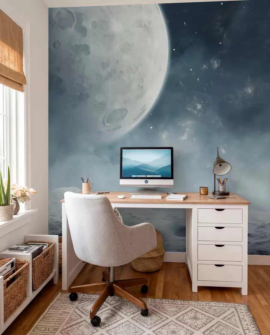 Papier peint Paysage lunaire abstrait w02797