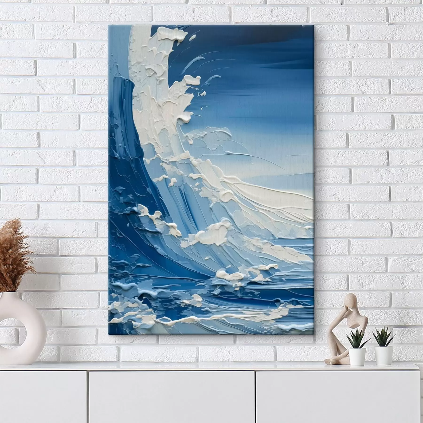 Papier peint Peinture imitation vague de mer s42465