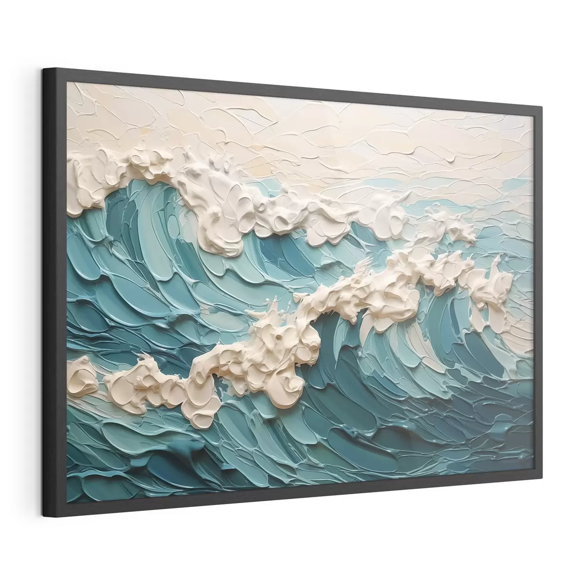 Poster Vagues abstraites imitant des coups de pinceau f42470