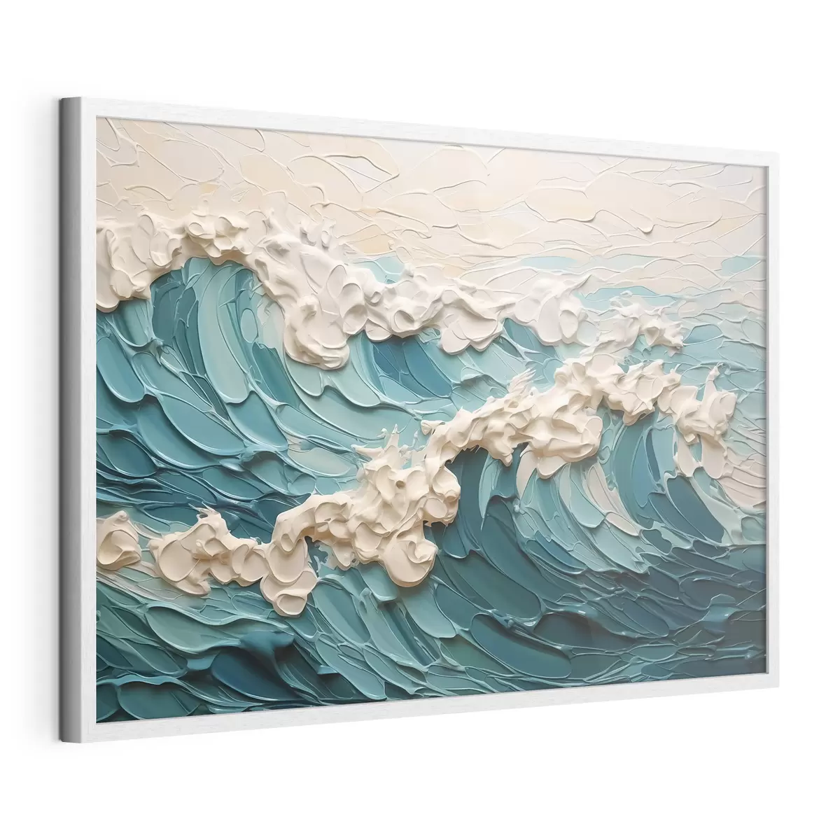 Poster Vagues abstraites imitant des coups de pinceau f42470