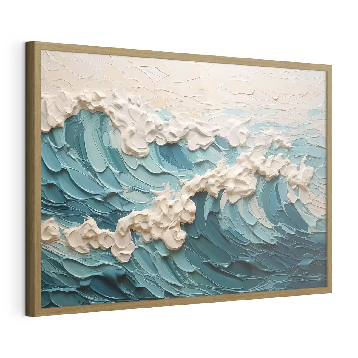 Poster Vagues abstraites imitant des coups de pinceau f42470