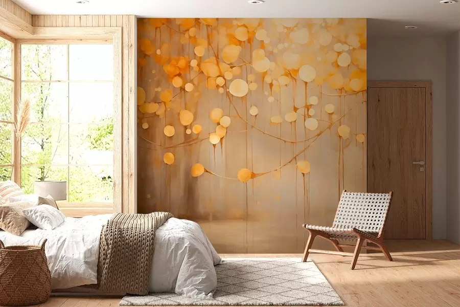 Papier peint Abstraction orange w02824