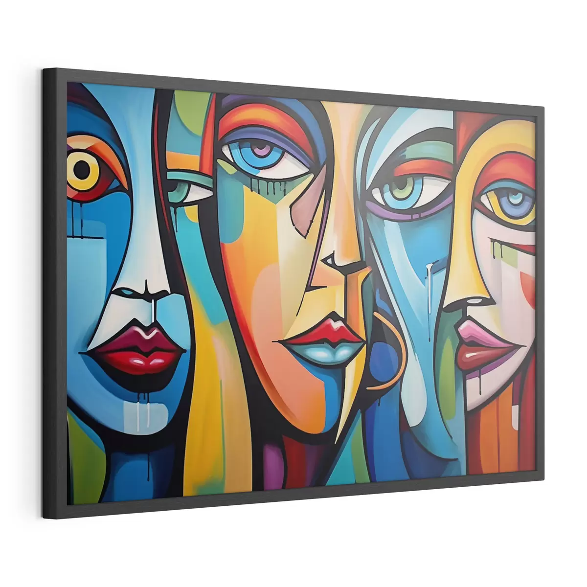 Poster Visages en couleurs primaires f42473
