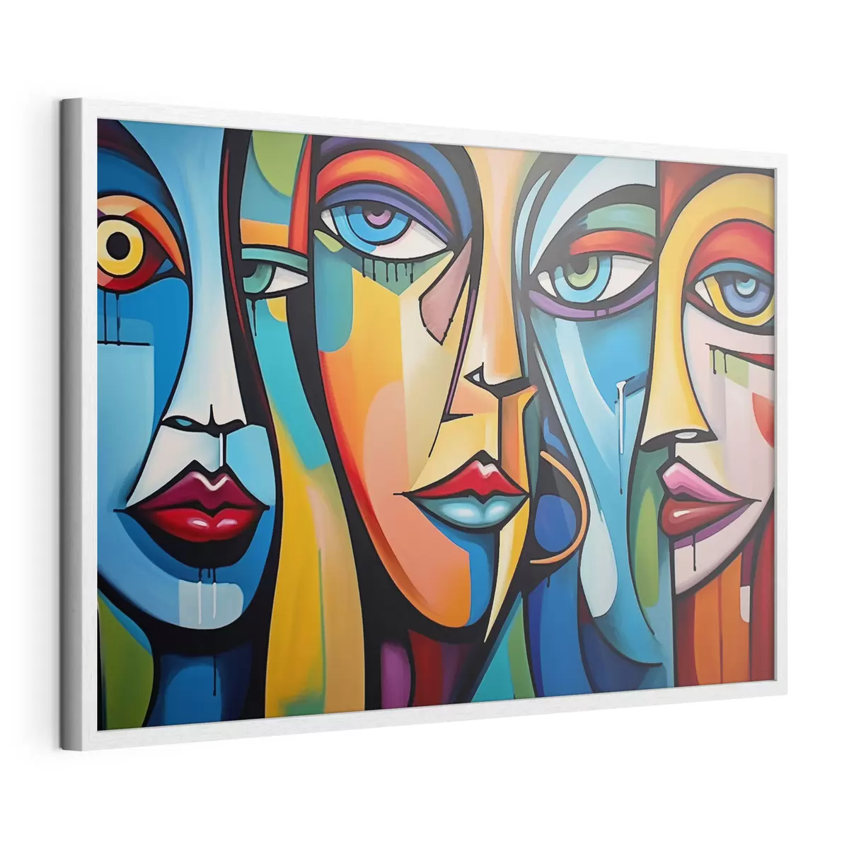 Poster Visages en couleurs primaires f42473