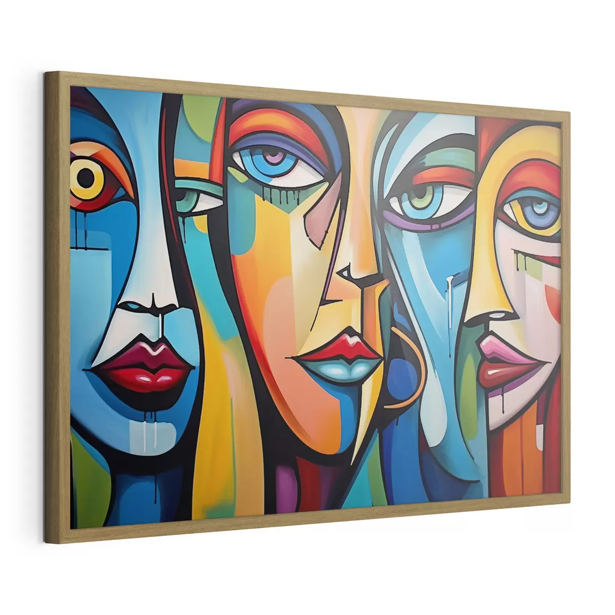 Poster Visages en couleurs primaires f42473
