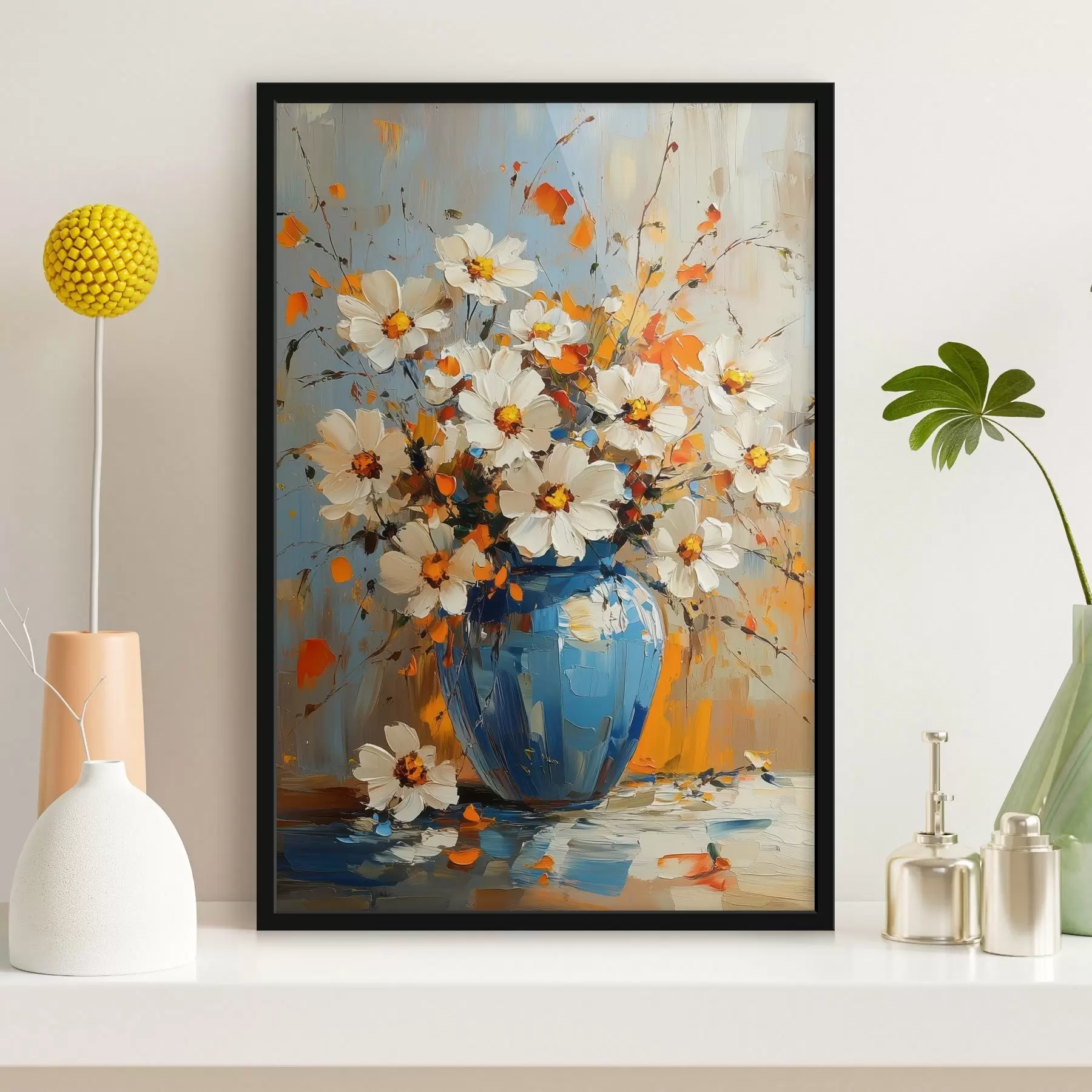 Papier peint Bouquet de marguerites dans un vase f42493