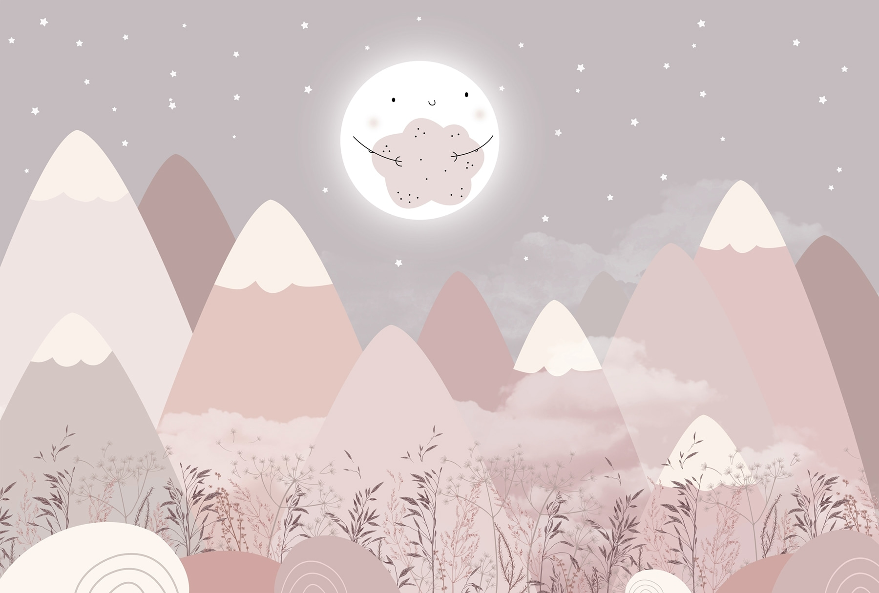 Papier peint rond autocollant - The Mountain
