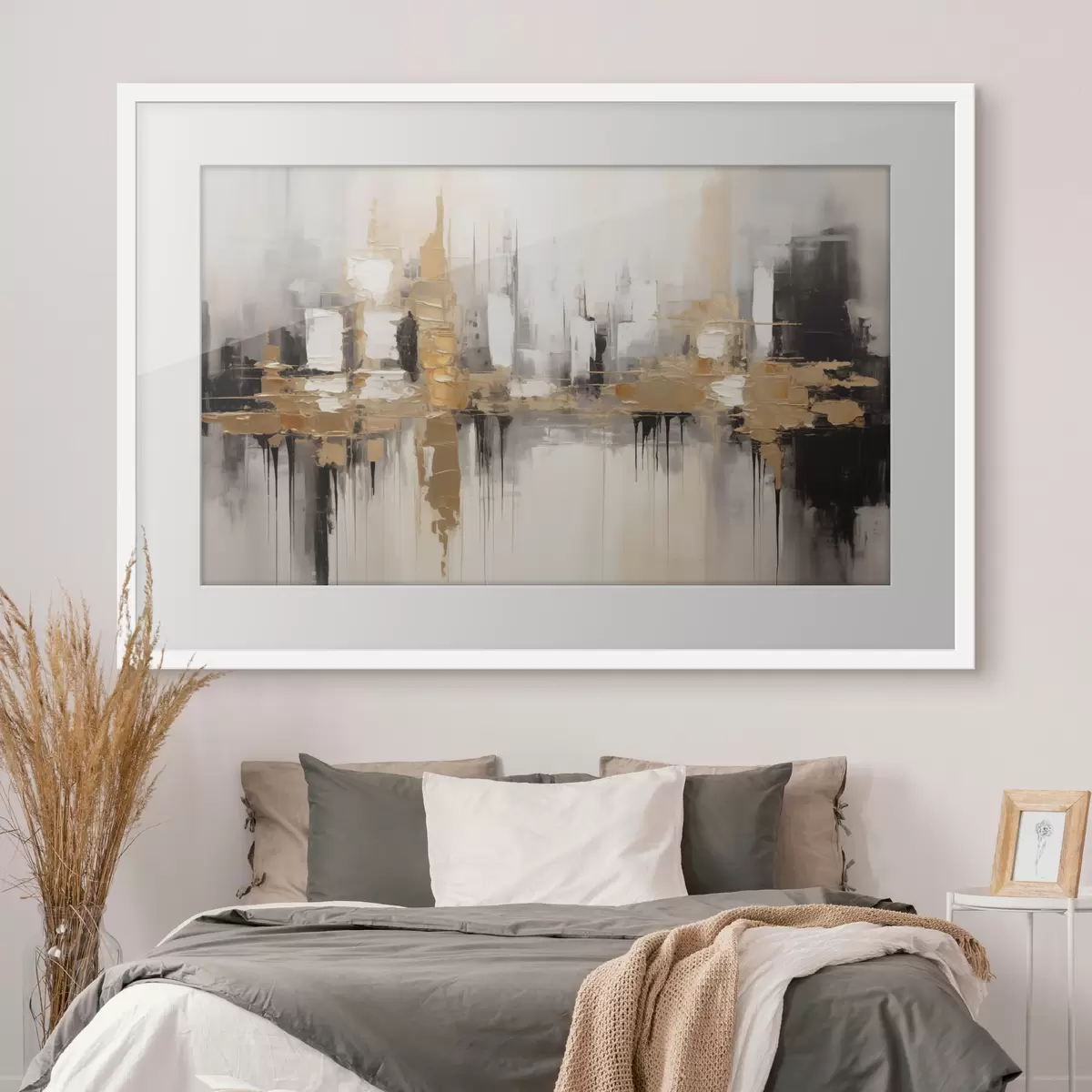 Poster Reflets de ville ambrés f42628