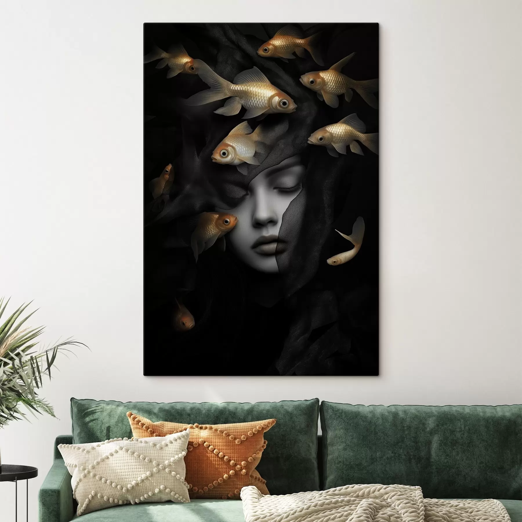 Tableau La fille et le poisson s42612