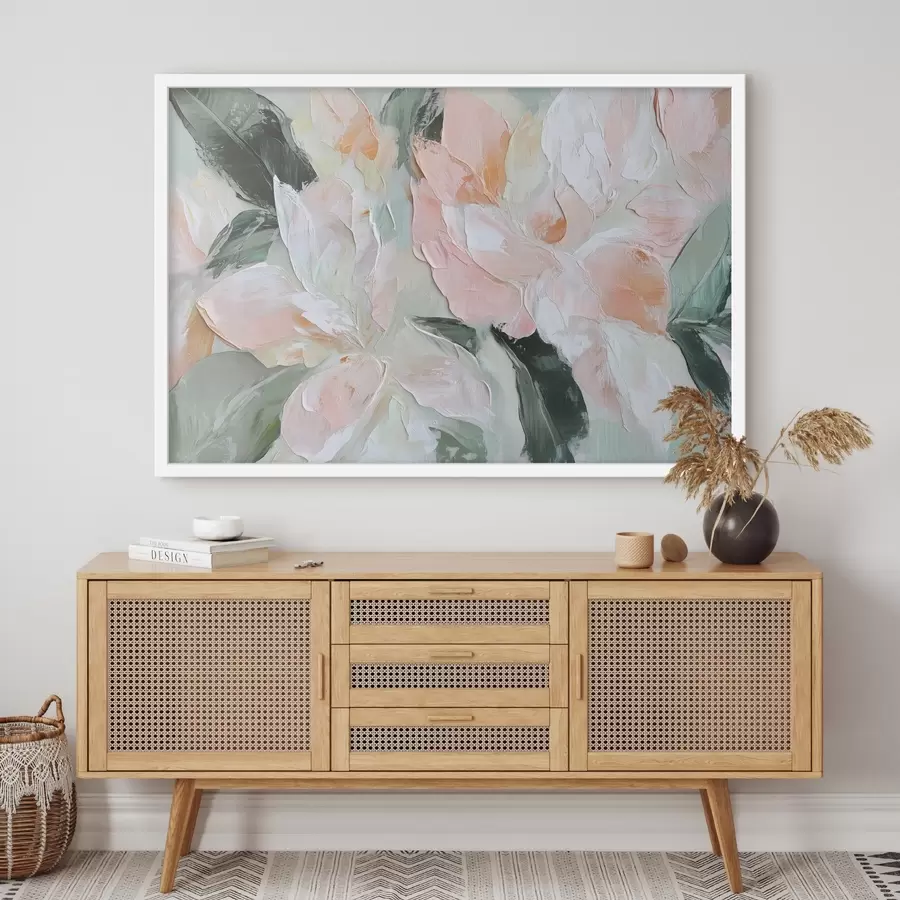Papier peint Fleurs abstraites dans le style de la peinture à l'huile f42601