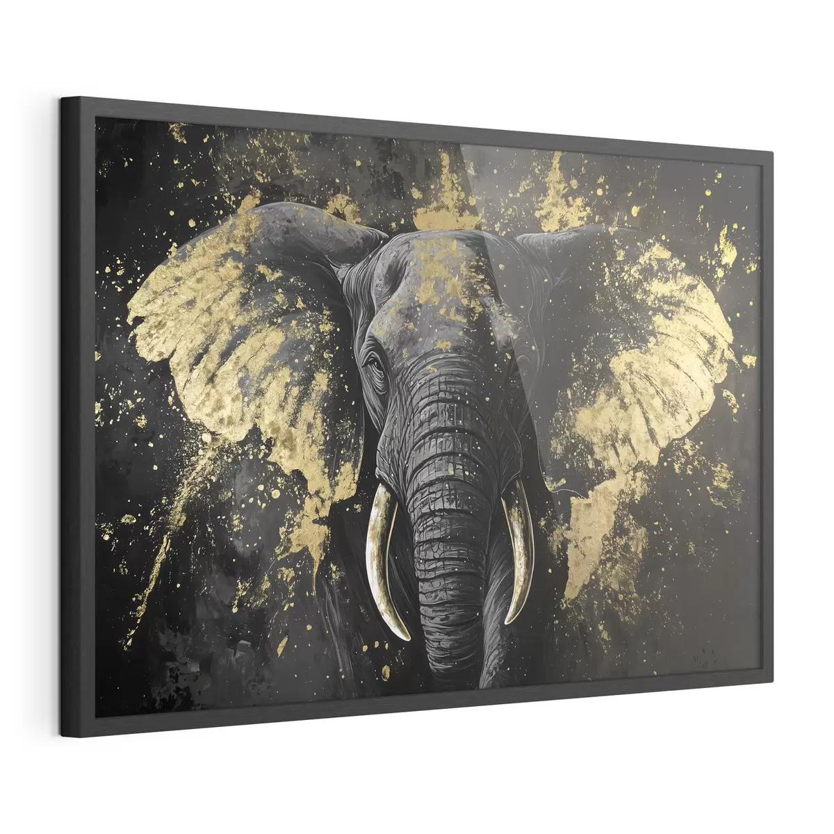 Poster Éléphant noir élégant f42602