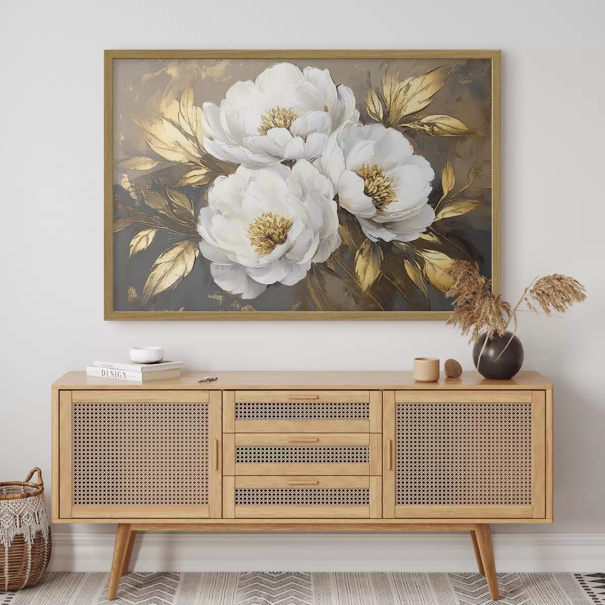 Poster Trois fleurs blanches f42604