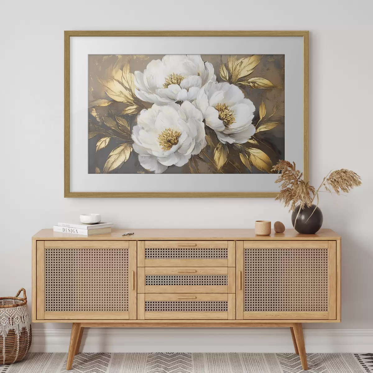 Poster Trois fleurs blanches f42604