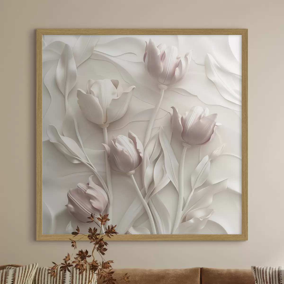 Poster Fleurs délicates volumétriques f42613