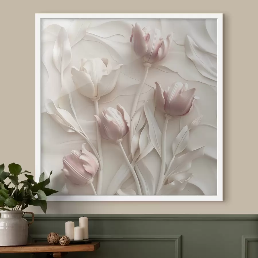 Papier peint Fleurs délicates volumétriques f42613