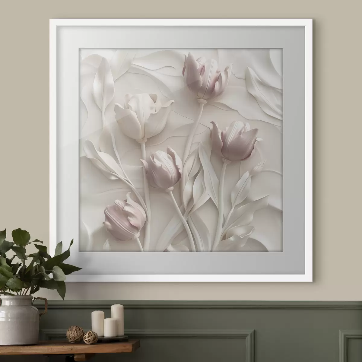 Poster Fleurs délicates volumétriques f42613