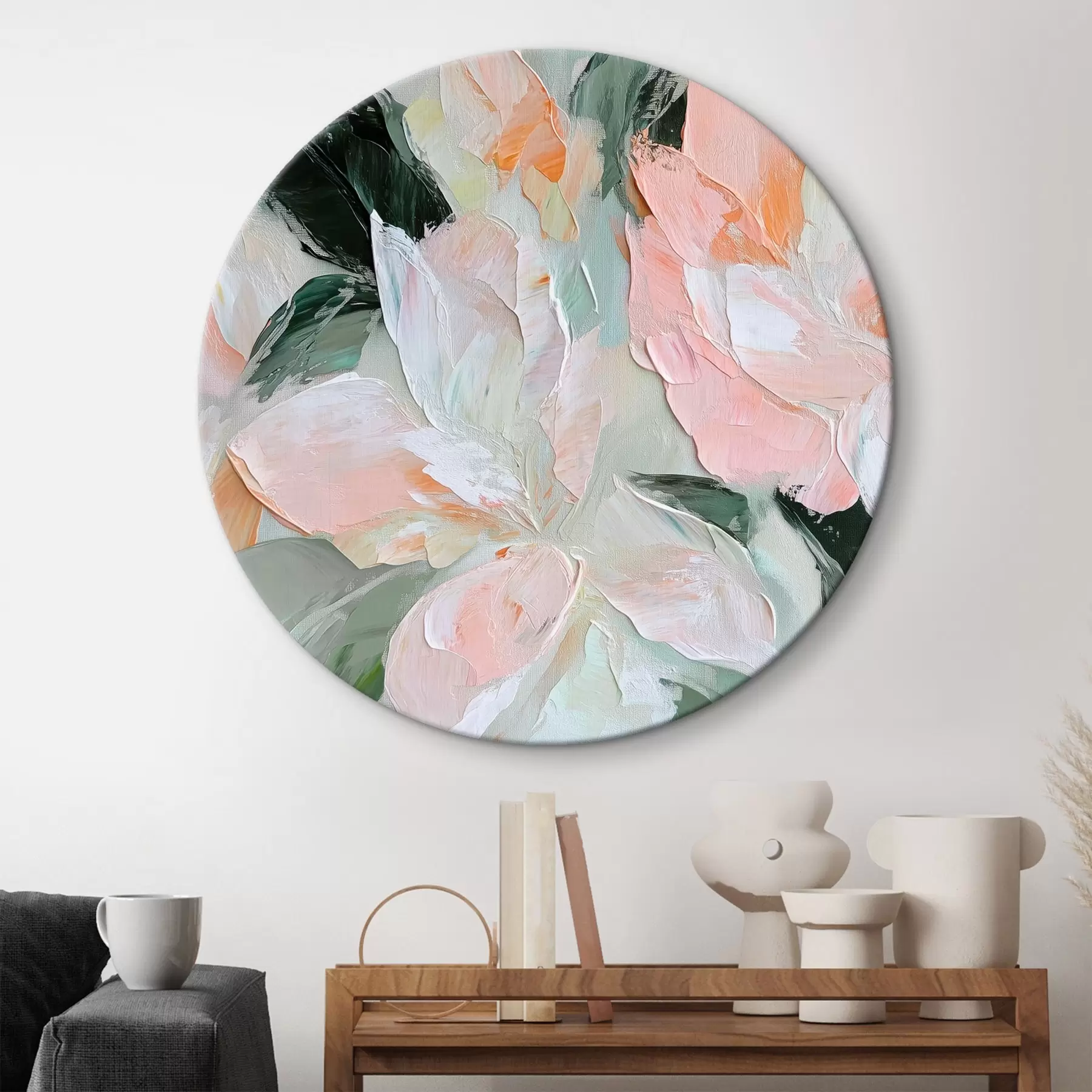 Tableau Fleurs abstraites dans le style de la peinture à l'huile r42601