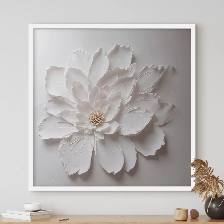 Papier peint Une fleur ivoire f42517