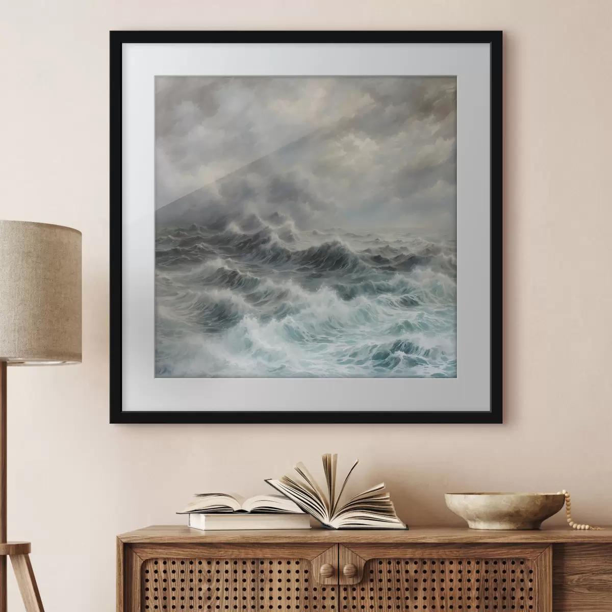 Poster Tempête en mer f42530
