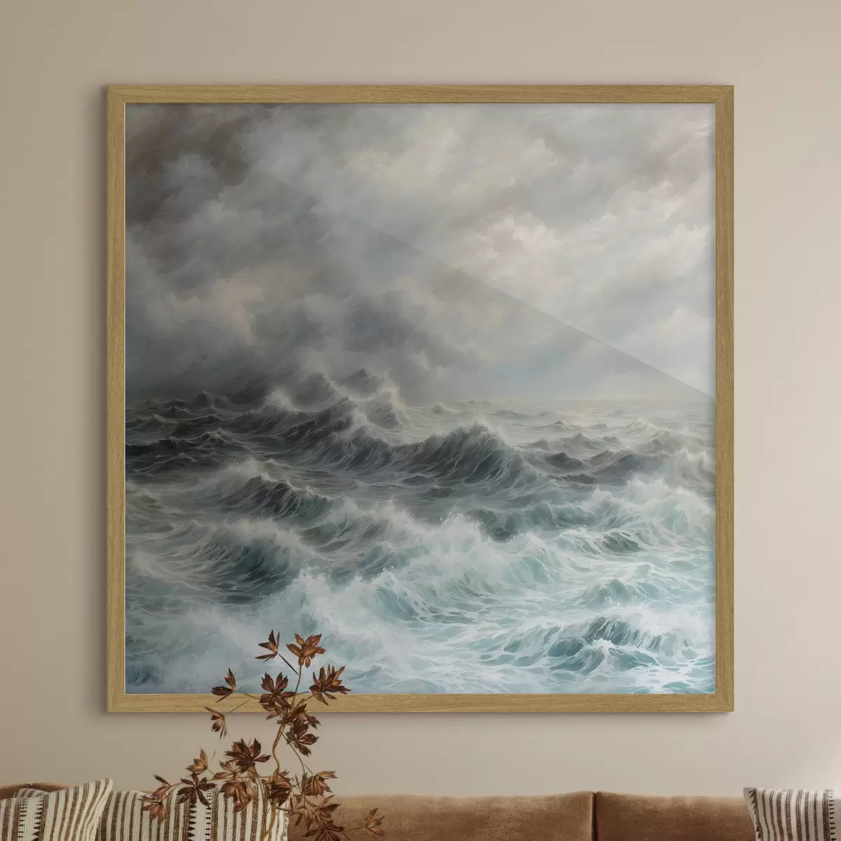 Poster Tempête en mer f42530