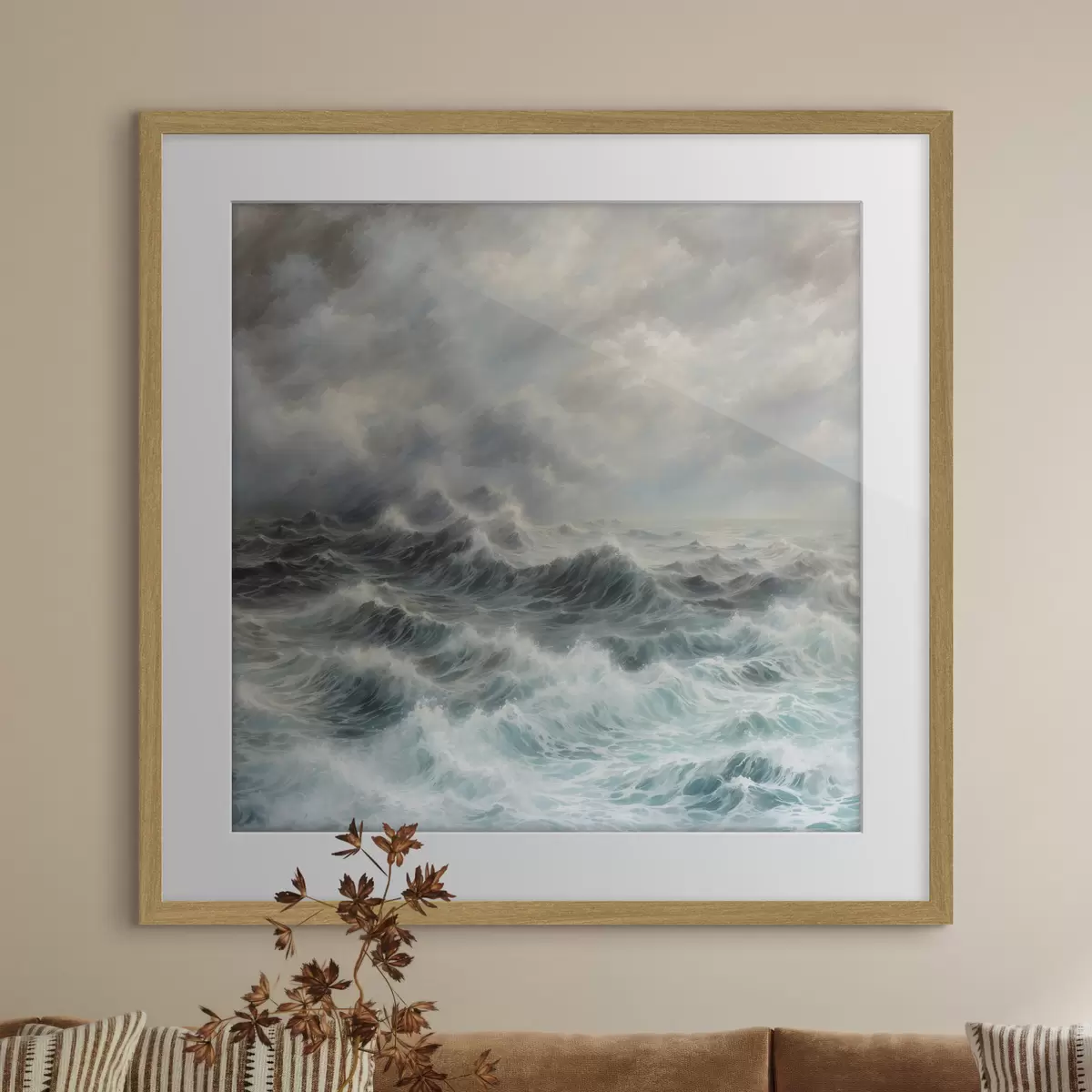 Poster Tempête en mer f42530