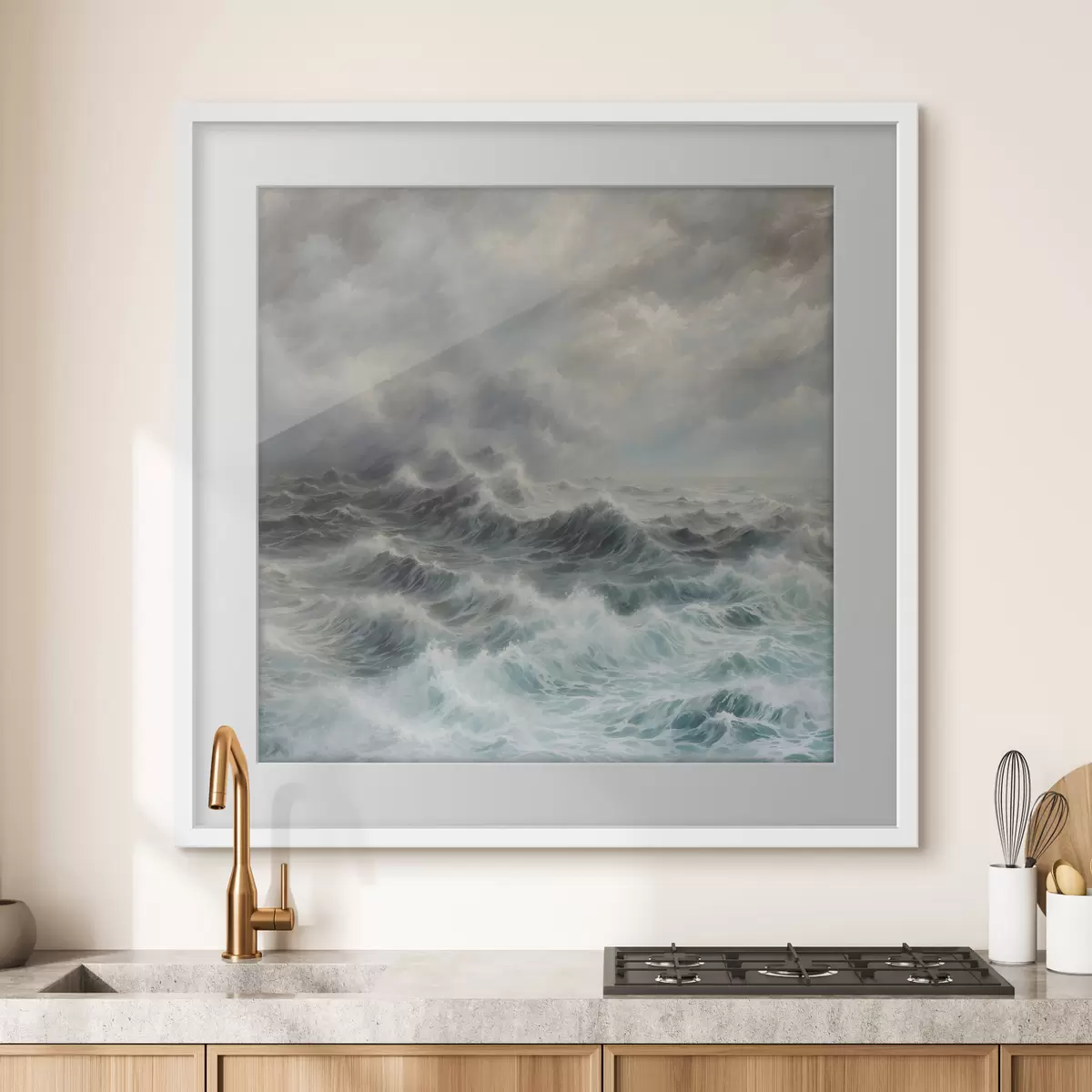 Poster Tempête en mer f42530