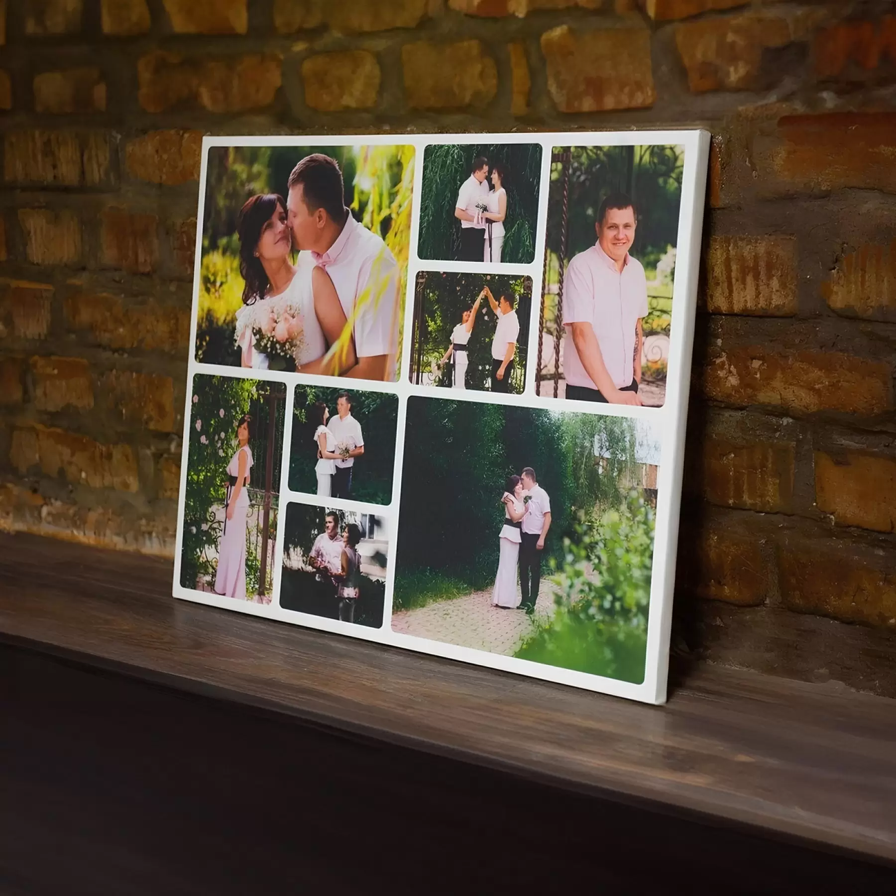 Tableau Collage photo d'un couple amoureux sur toile s42675