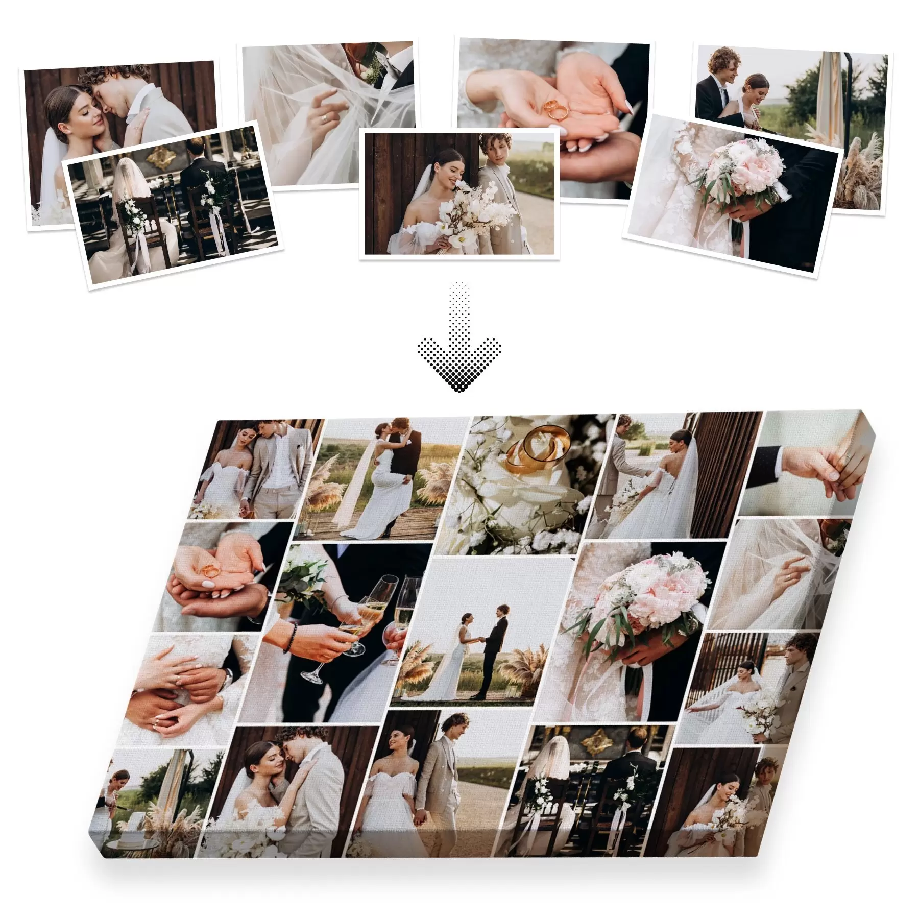Tableau Collage photo sur toile avec livraison s42696