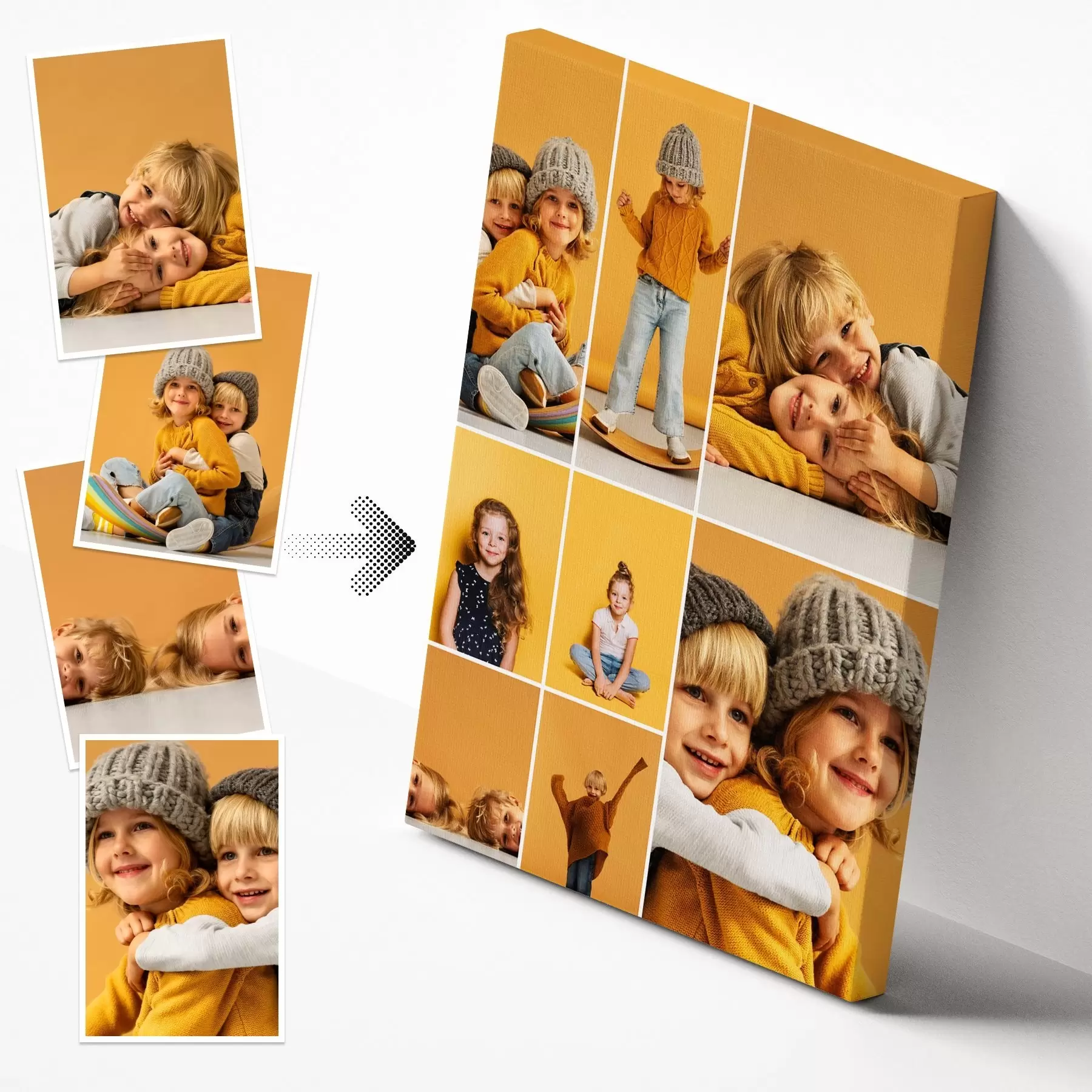 Tableau Impression de collage photo sur commande s42699