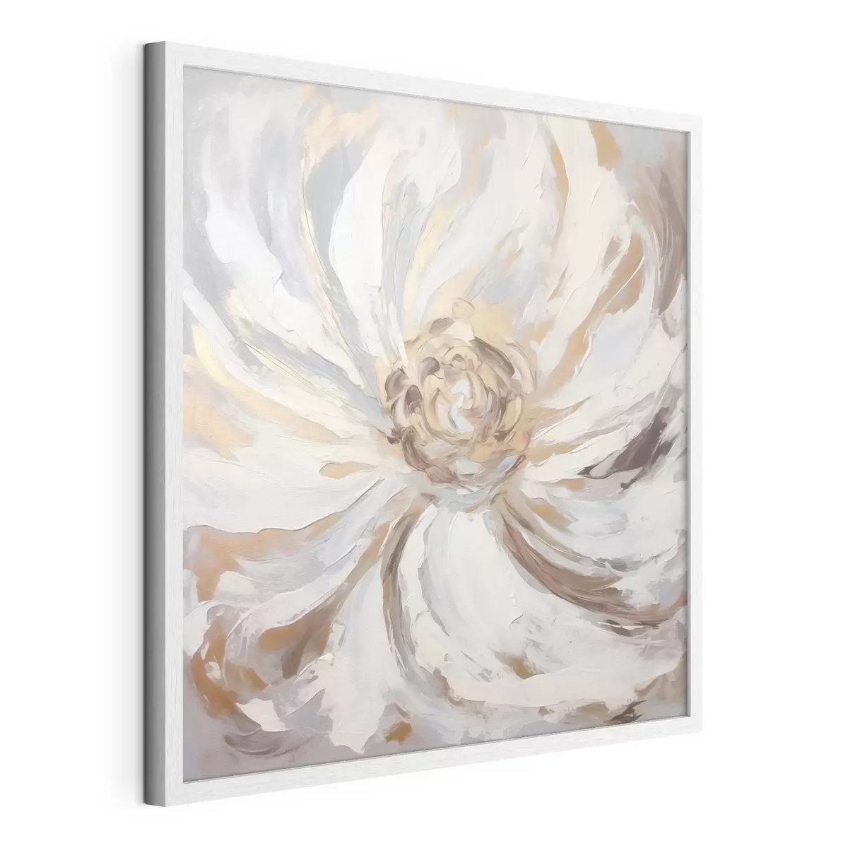 Poster Tendance à la grande fleur blanche f42636