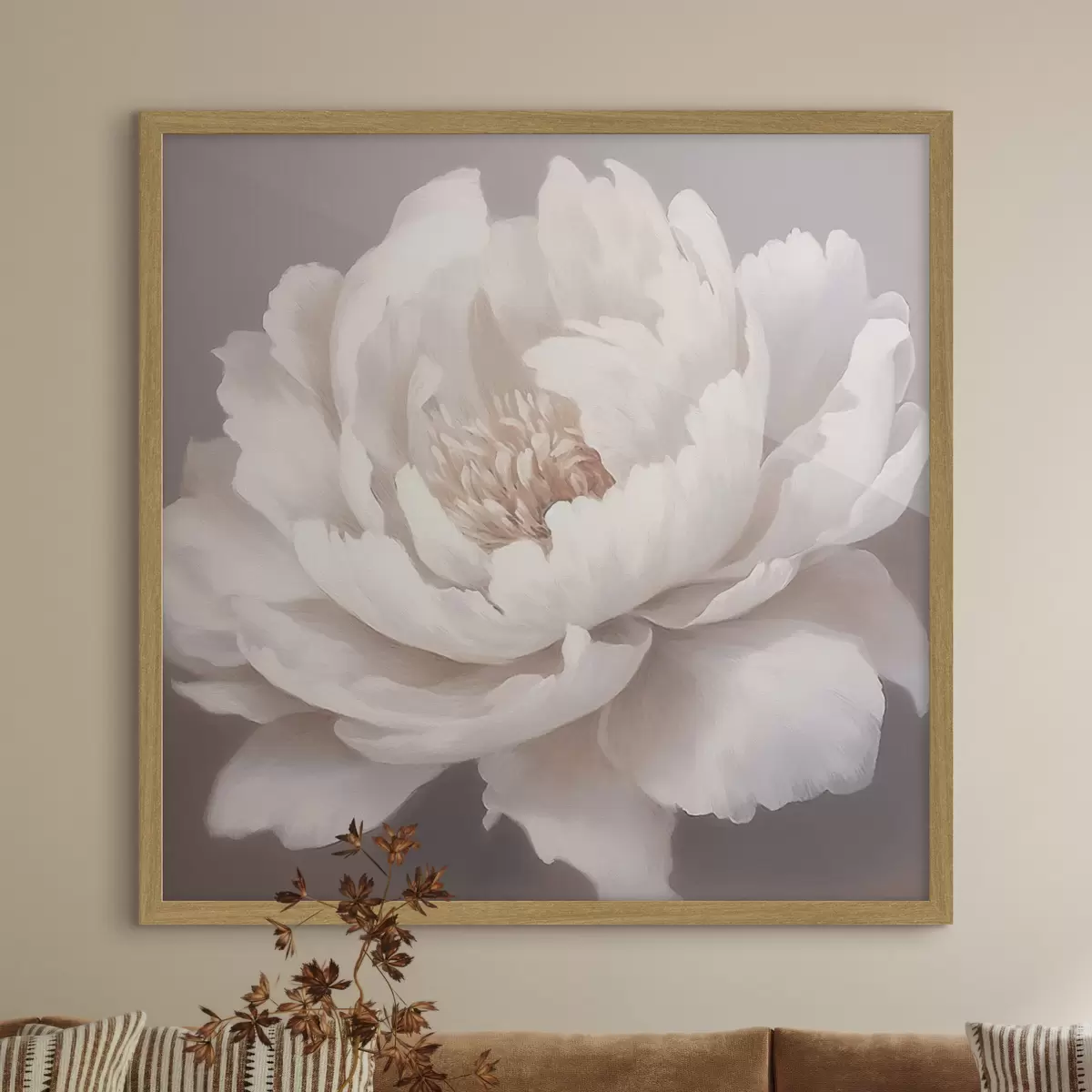 Poster Grande pivoine blanche f42637