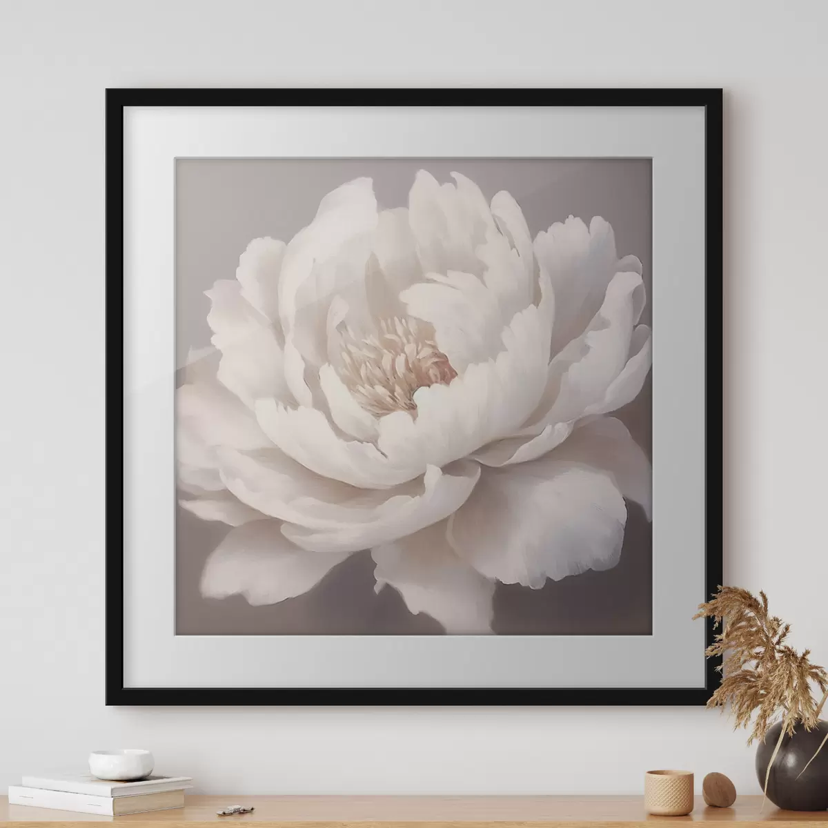 Poster Grande pivoine blanche f42637