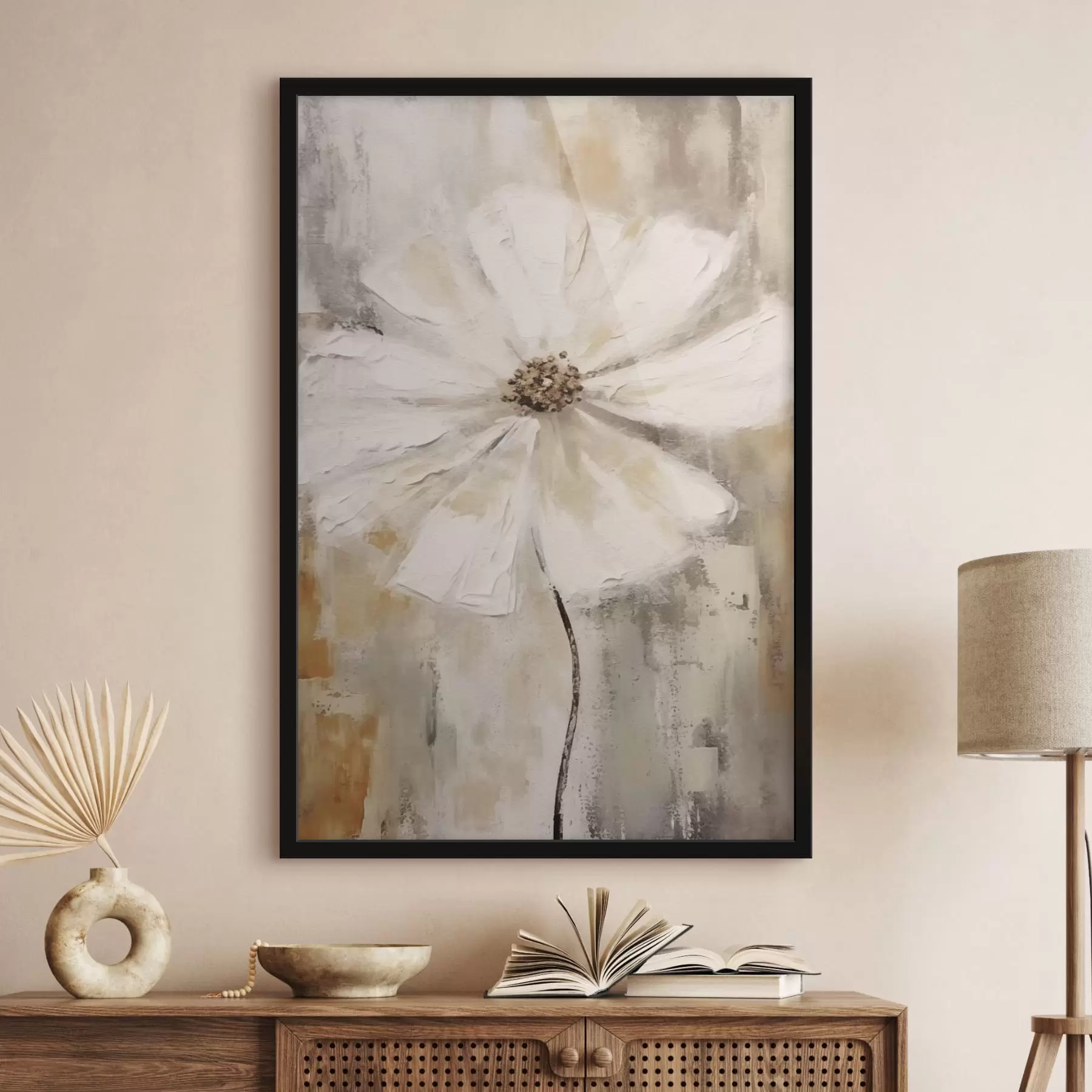 Papier peint Tendance fleurs blanches f42640