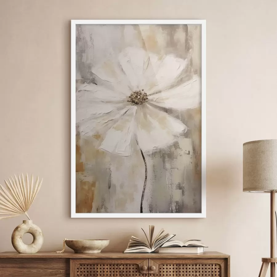 Papier peint Tendance fleurs blanches f42640