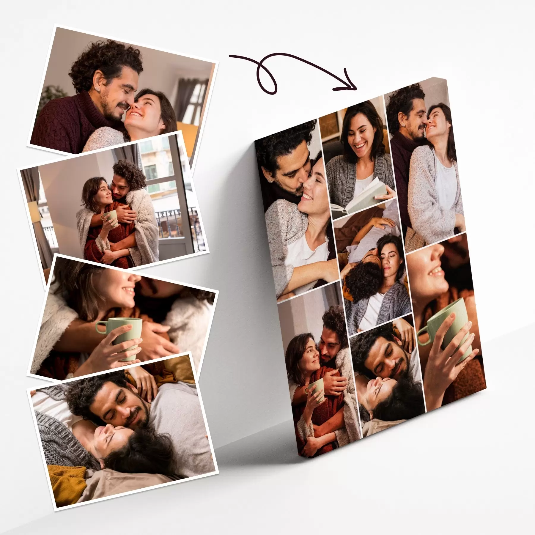 Tableau Collage photo sur toile avec livraison s42734