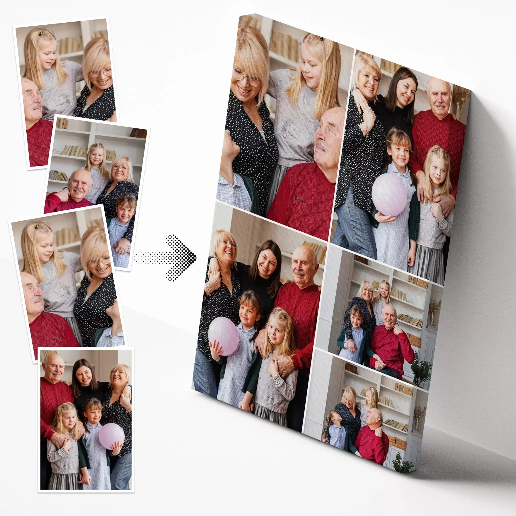 Tableau Collage photo sur toile en cadeau pour un anniversaire s42737