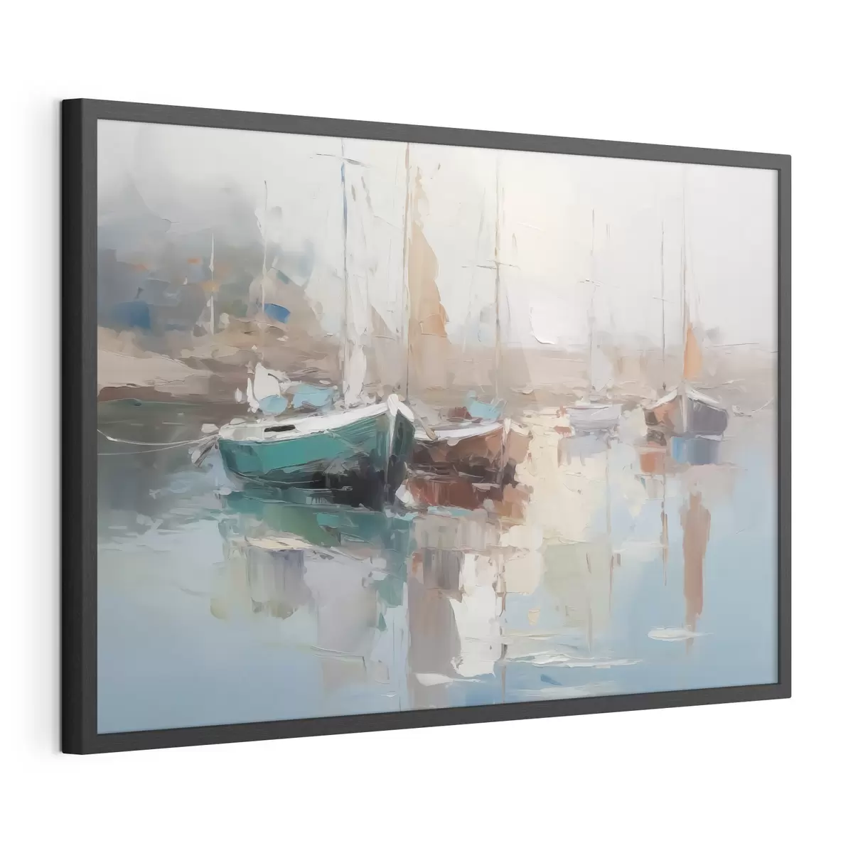 Poster Bateaux imitation peinture abstraite f42743