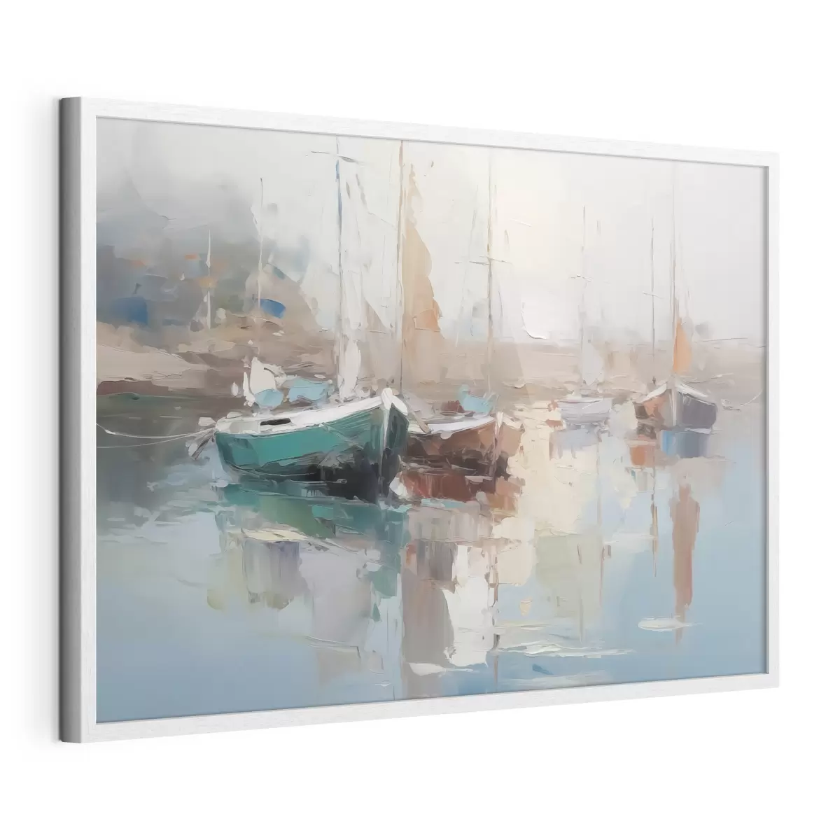 Poster Bateaux imitation peinture abstraite f42743