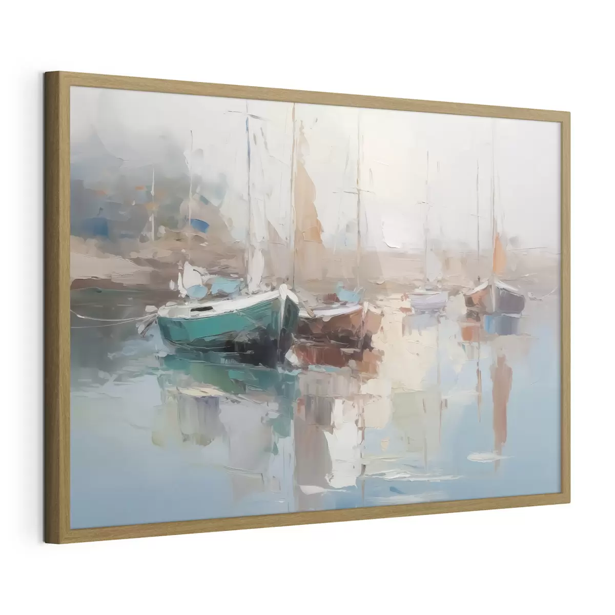 Poster Bateaux imitation peinture abstraite f42743