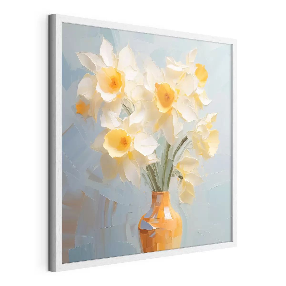 Poster Bouquet de jonquilles dans un vase imitation peinture f42749