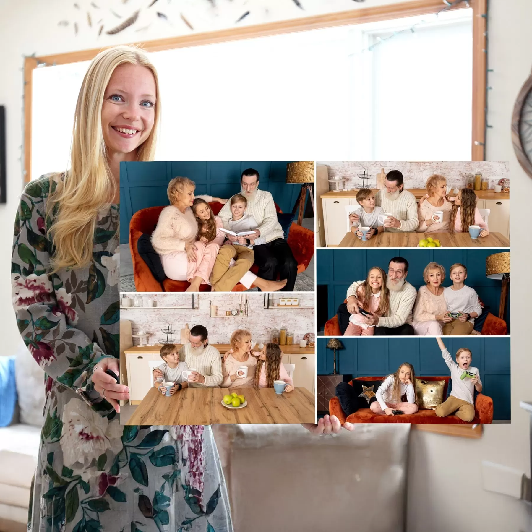 Tableau Acheter un collage photo sur toile s42802
