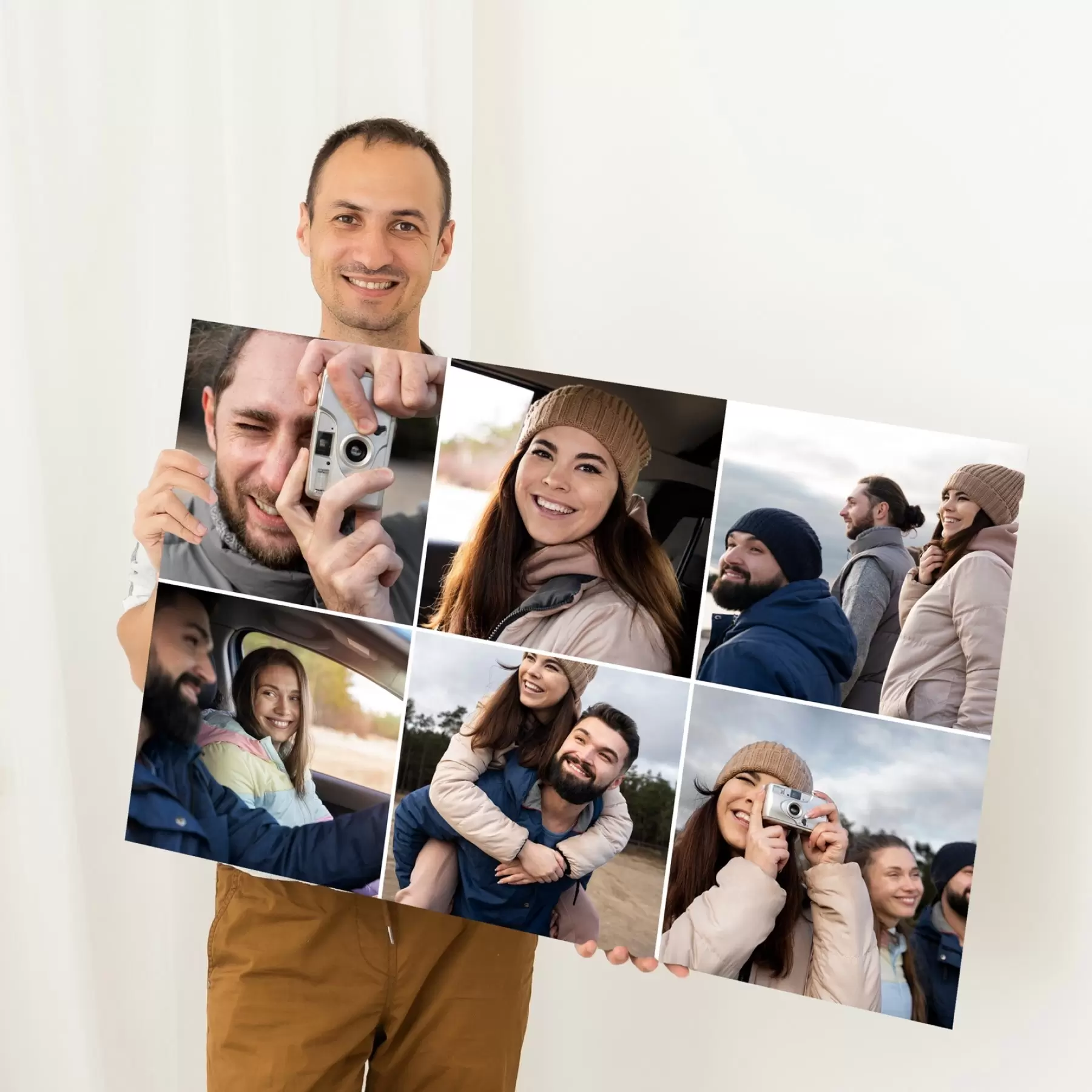 Tableau Collage photo d'un couple amoureux sur toile s42804