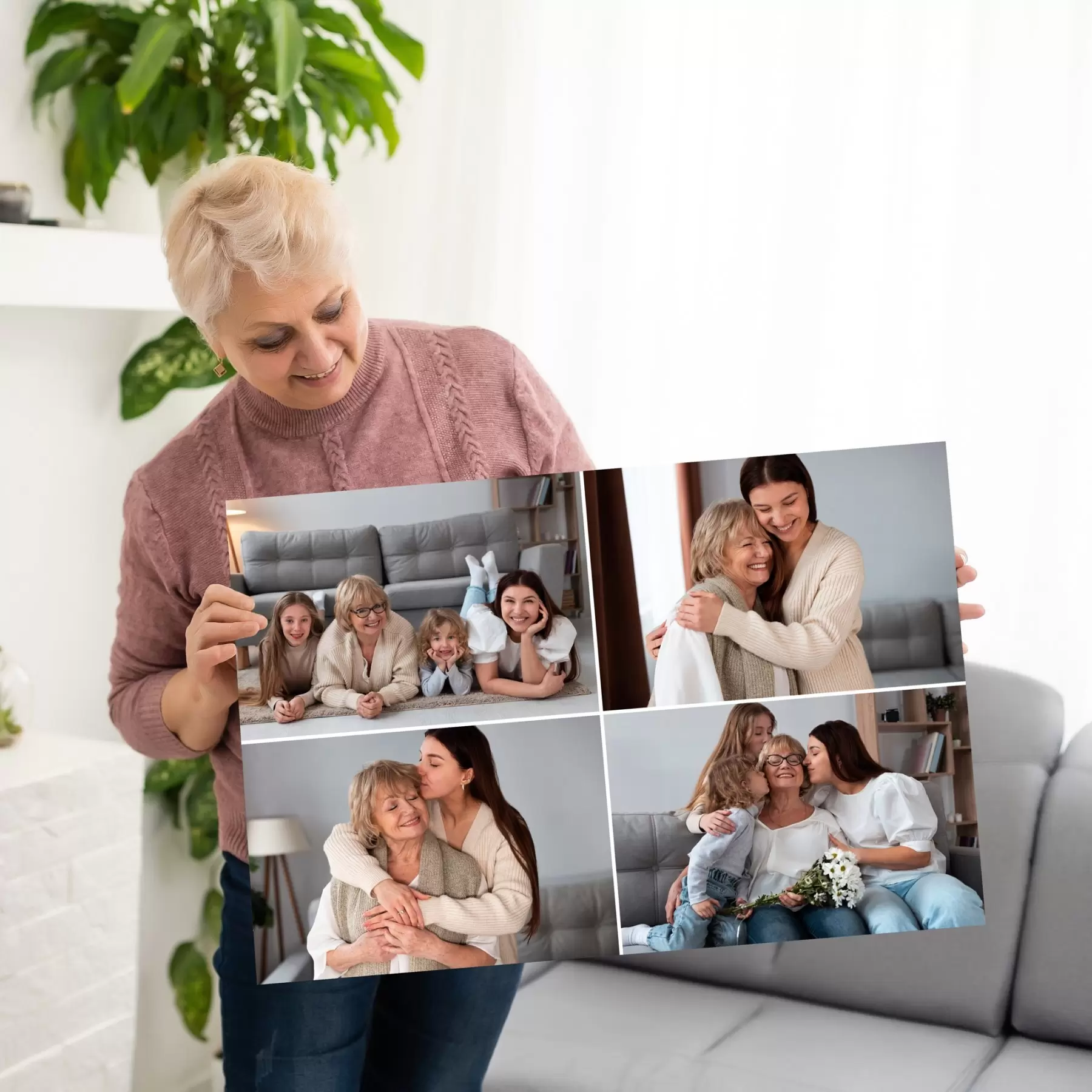 Tableau Impression de collage photo sur commande s42805