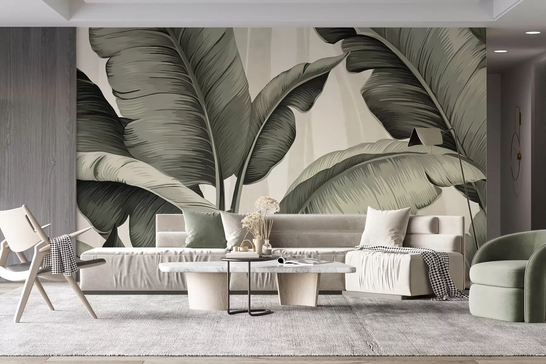 Papier peint Feuilles tropicales w02984