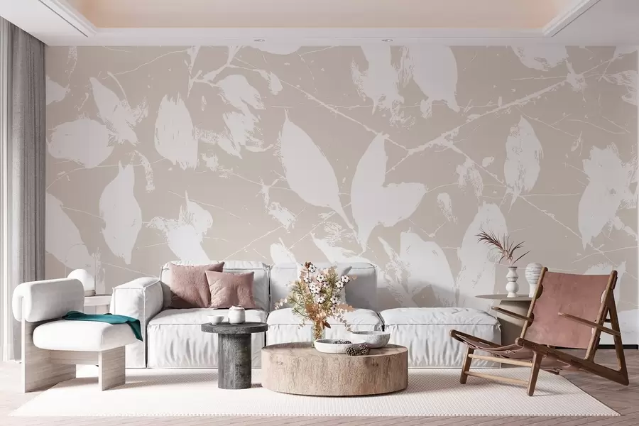 Papier peint Motif minimaliste de points blancs w02936v2