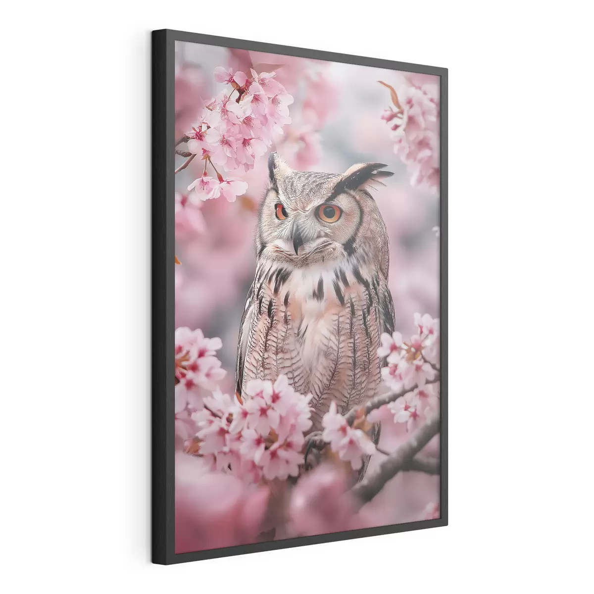 Poster Le hibou salue le printemps f42784
