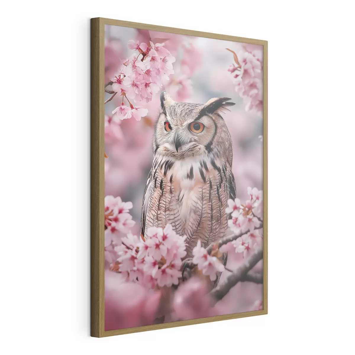 Poster Le hibou salue le printemps f42784
